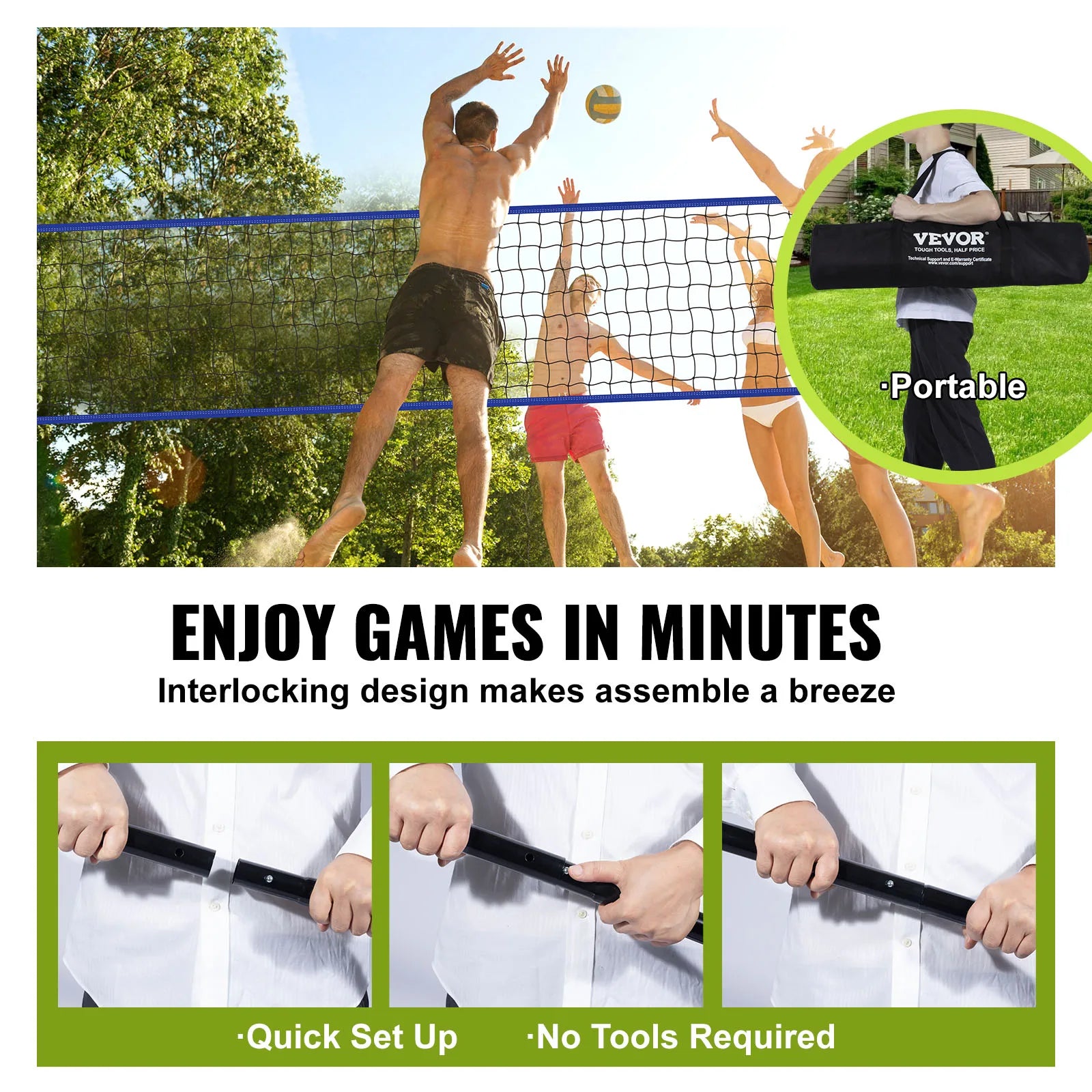 Outdoor Volleyball Net System
