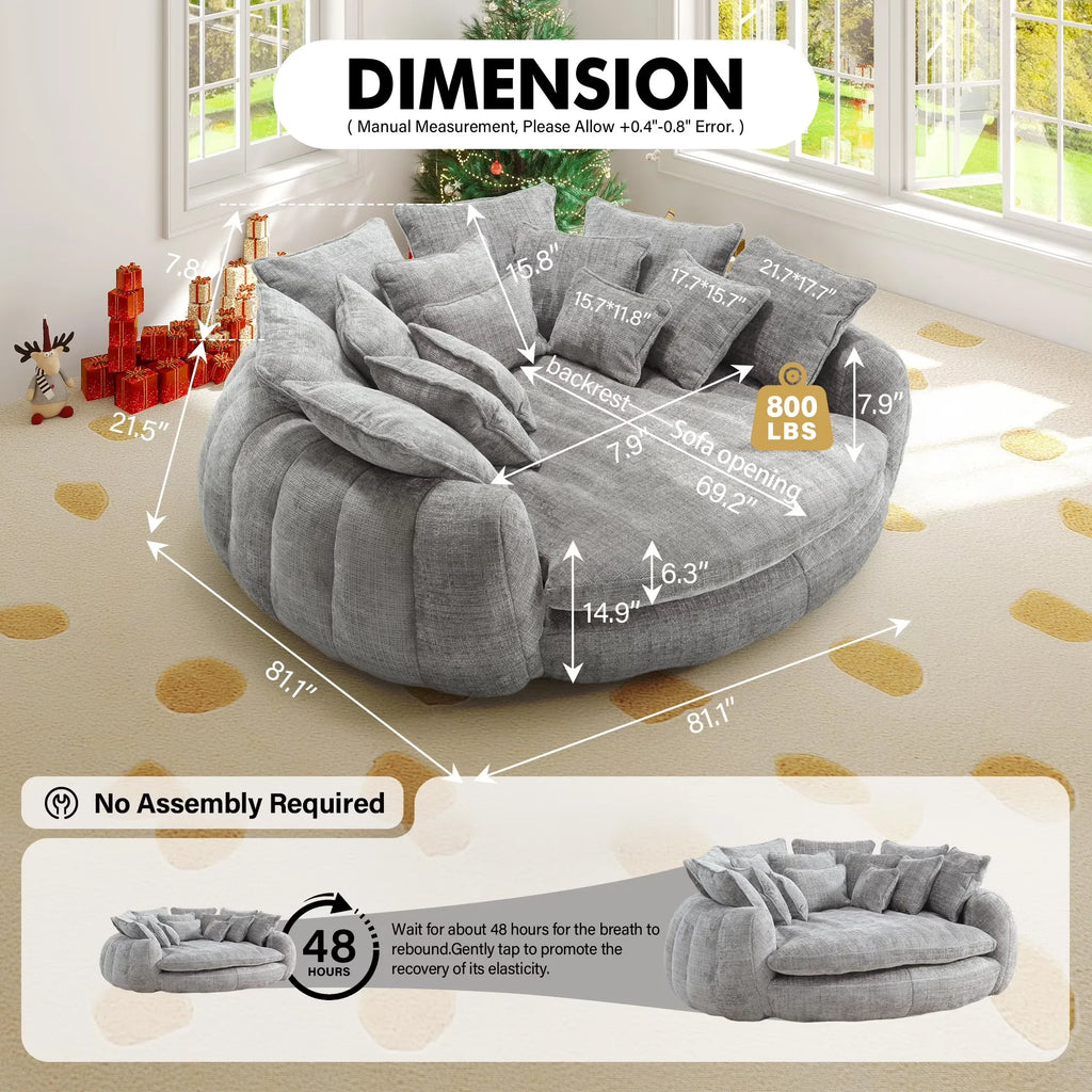 81.1" Cloud Couch Sleeper Sofa