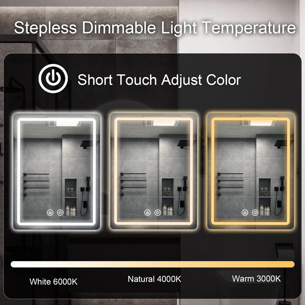 20x28 inch LED Bathroom Mirror with Backlit Lights