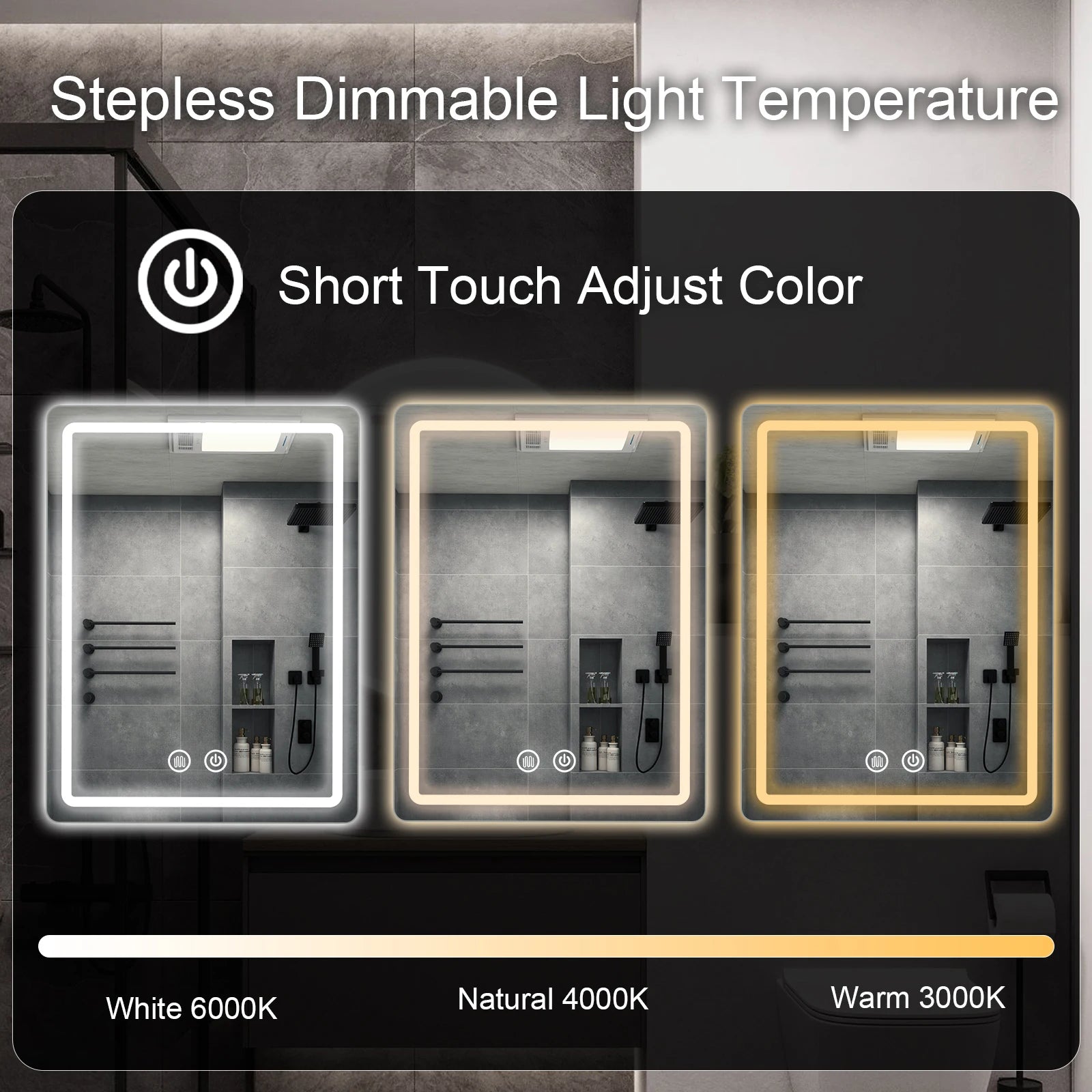 20x28 inch LED Bathroom Mirror with Backlit Lights