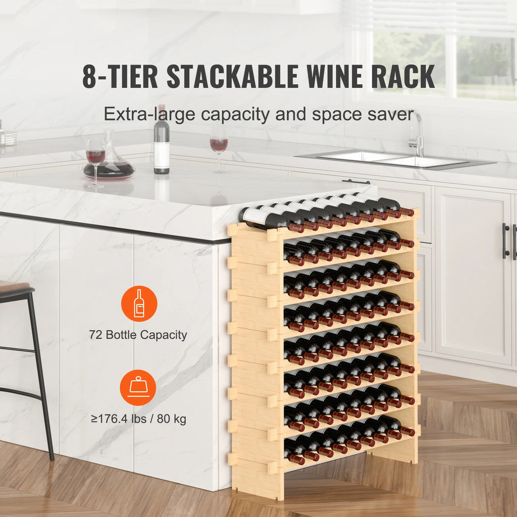 48/72 Bottle Stackable Wine Rack