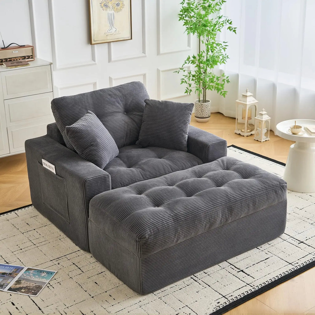 63'' Cloud Chaise Lounge 2 Pillows