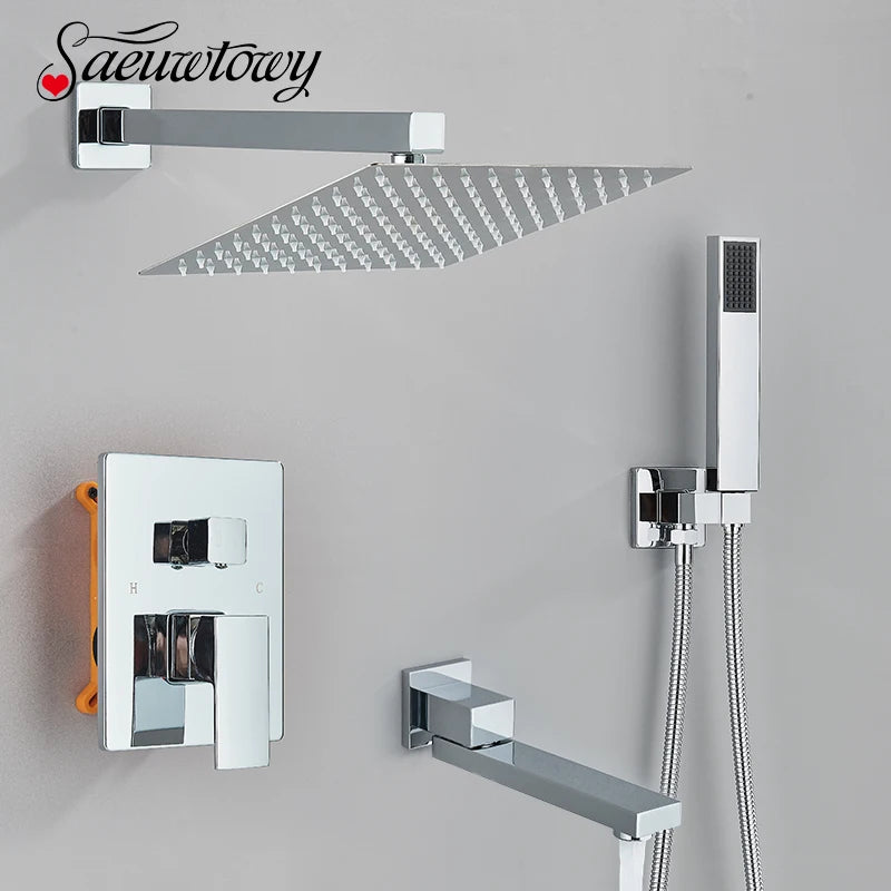 Chrome Concealed Shower Faucet