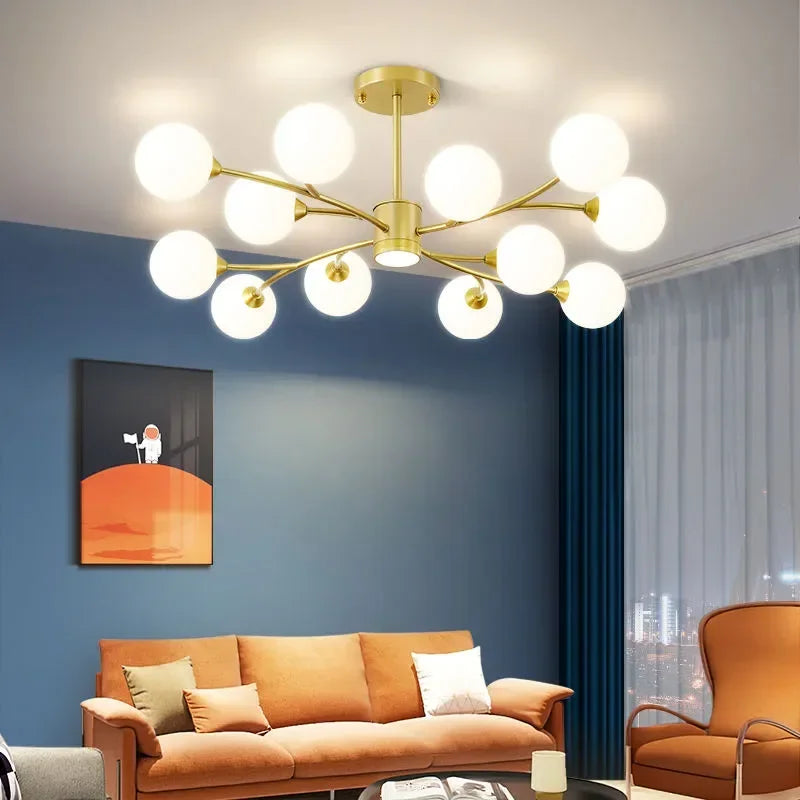 2024 New Nordic Living Room LED Pendant Lamp Modern Simple Restaurant Bedroom Kitchen Luxury Chandelier Home Decoration Lighting
