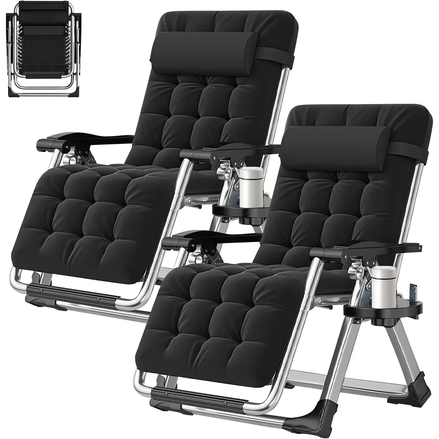 2Pc. Zero Gravity Lounge Chairs