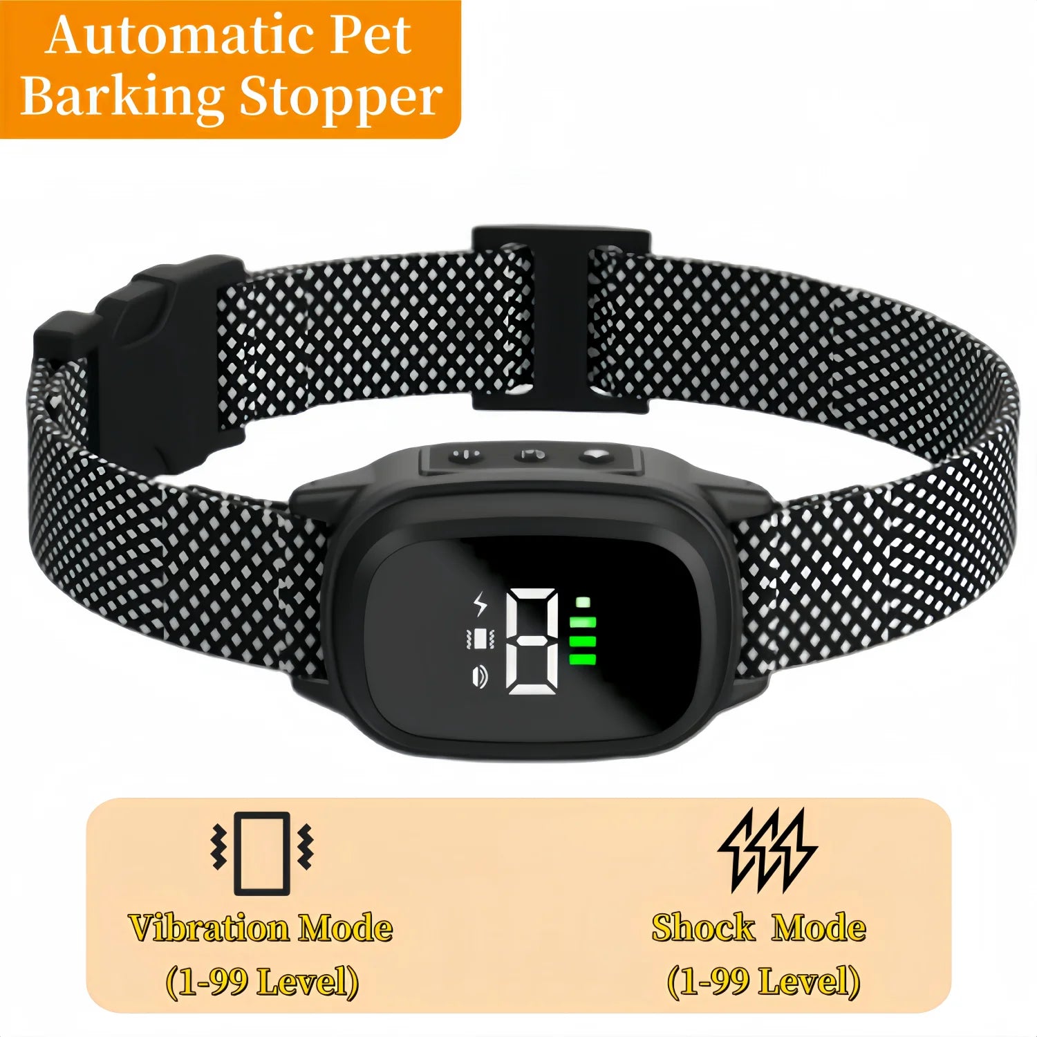 Waterproof Dog Bark Collar, Rechargeable