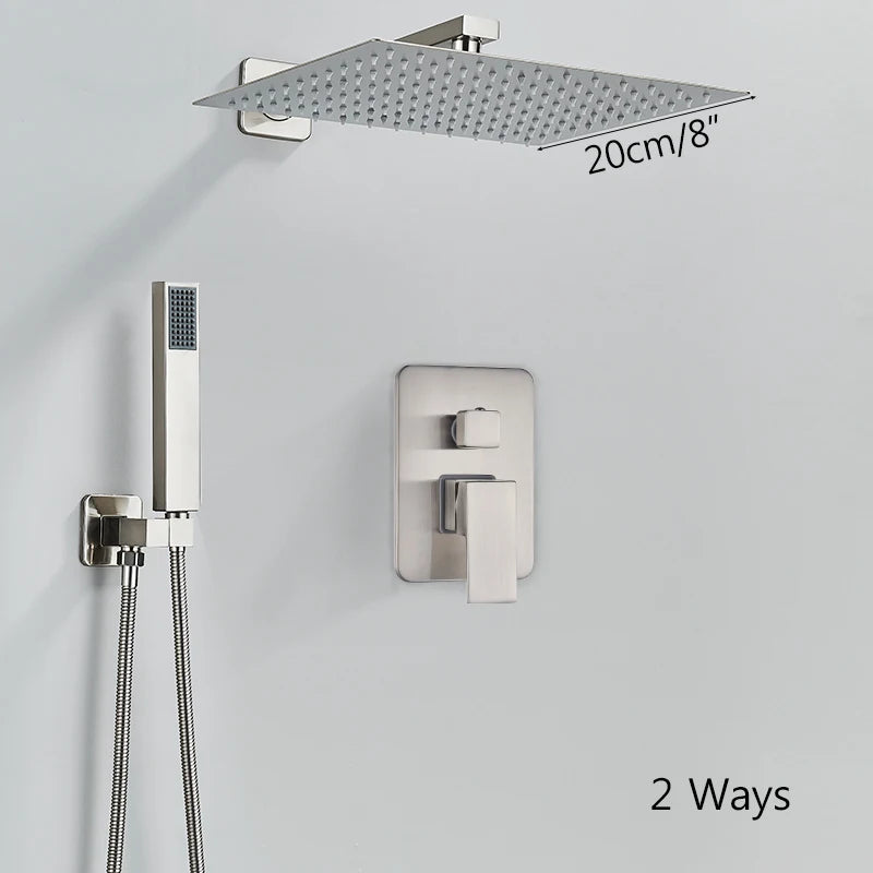 Brushed Nickel Shower Faucet 2/3 Way Shower