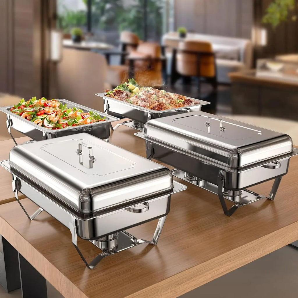 2/4/6 Pack Chafing Dish Stainless, With Lids