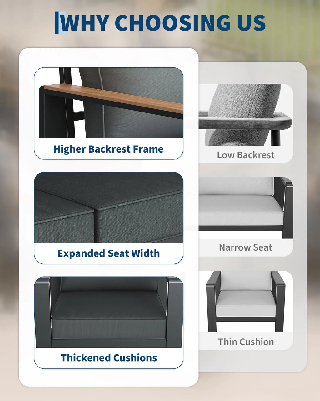 Aluminum 7 Seat Patio Furniture Set