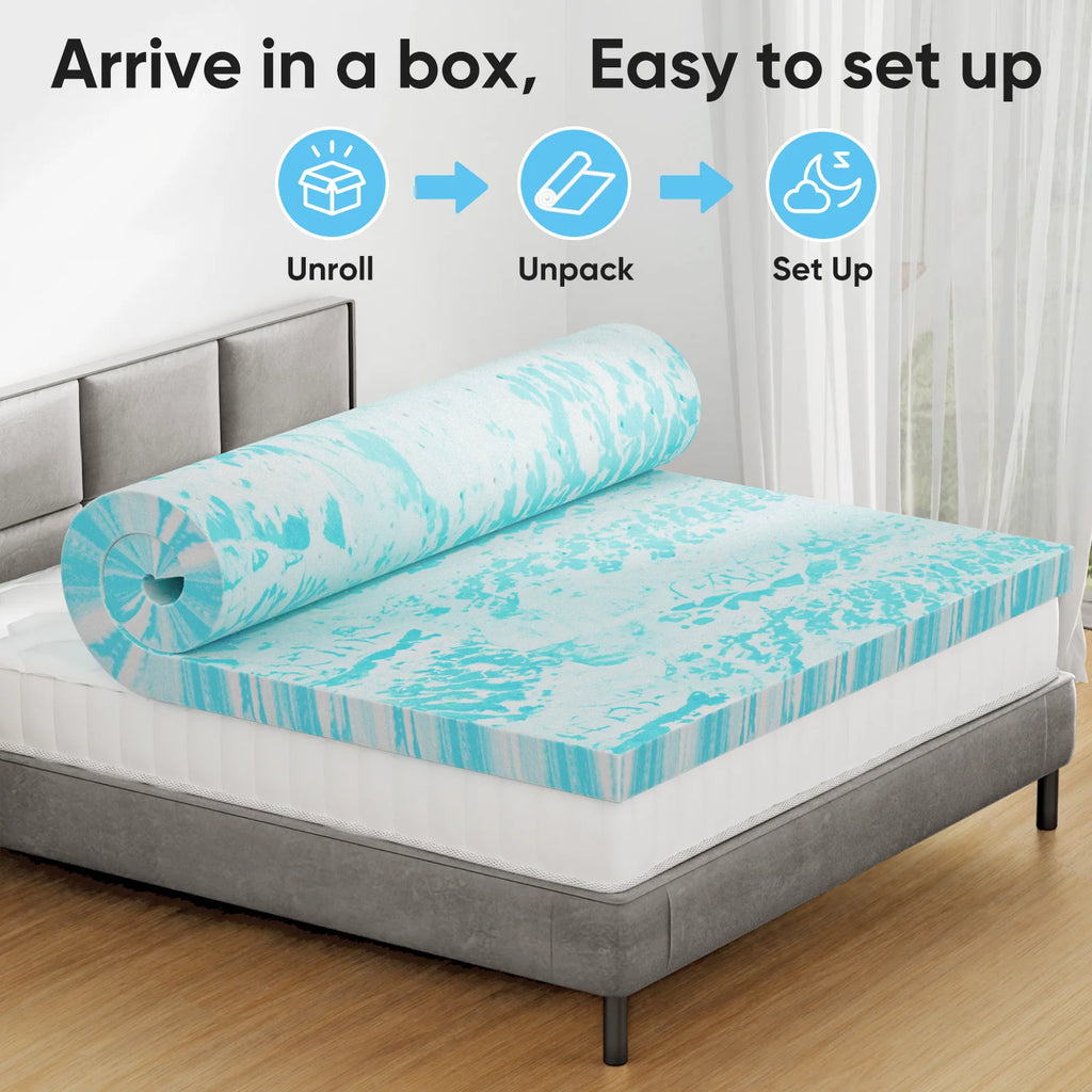 Queen Size Memory Foam Mattress Topper