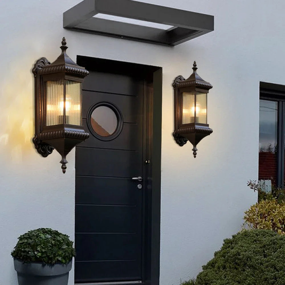 Outdoor Wall Light Retro Porch Lamp Waterproof