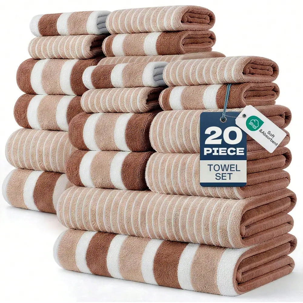 20pcs Soft & Absorbent Towel Set