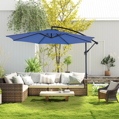 10FT Cantilever Umbrella, Easy Tilt, UV Protection