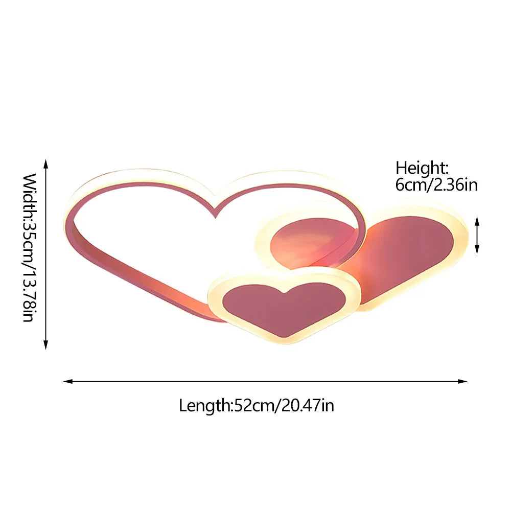 Heart-Shaped LED Ceiling Lamp