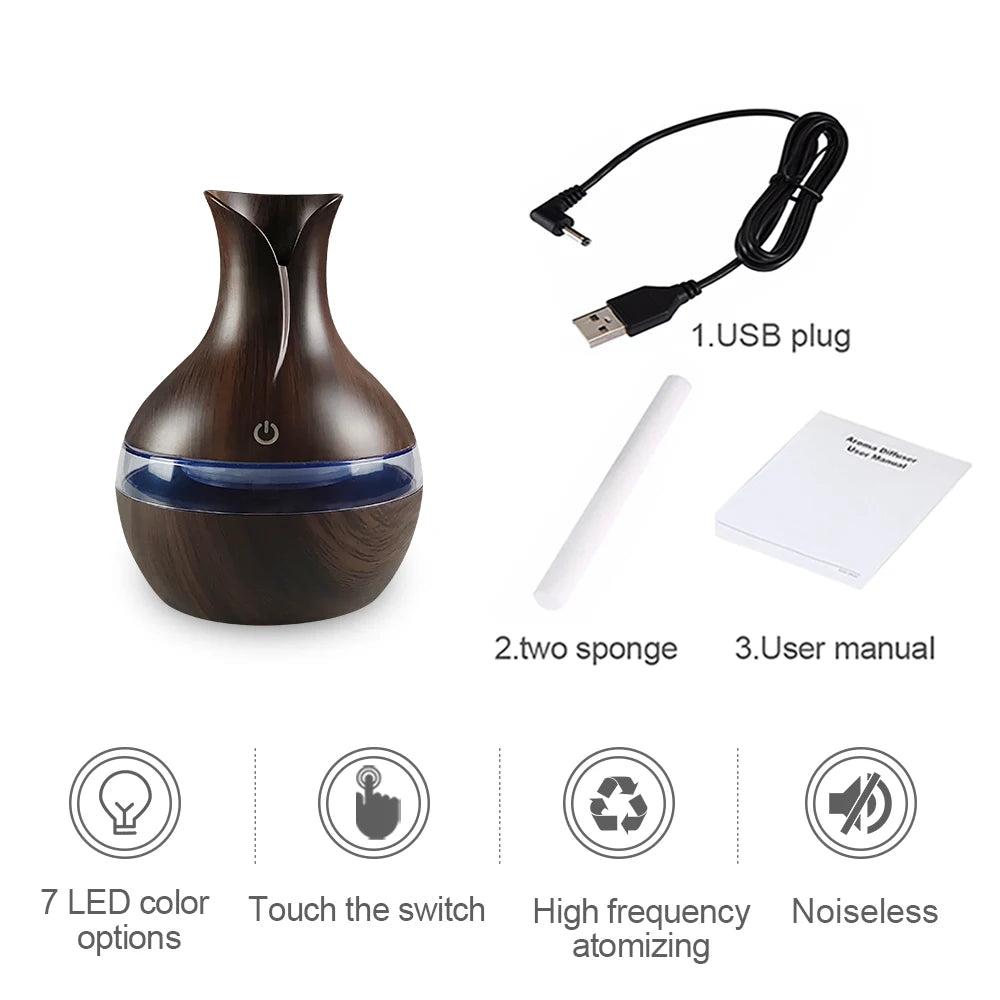 Aromatherapy Diffuser Rechargeable bath/bed 7-LED colors