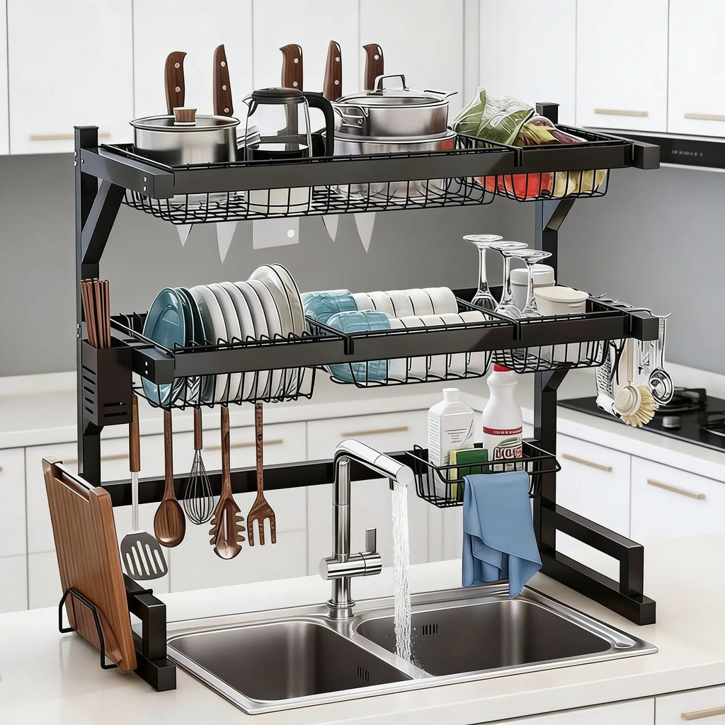 Over Sink Drying Rack with Adjustable Shelves