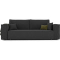 Three-Seater Corduroy Sofa Bed with Storage