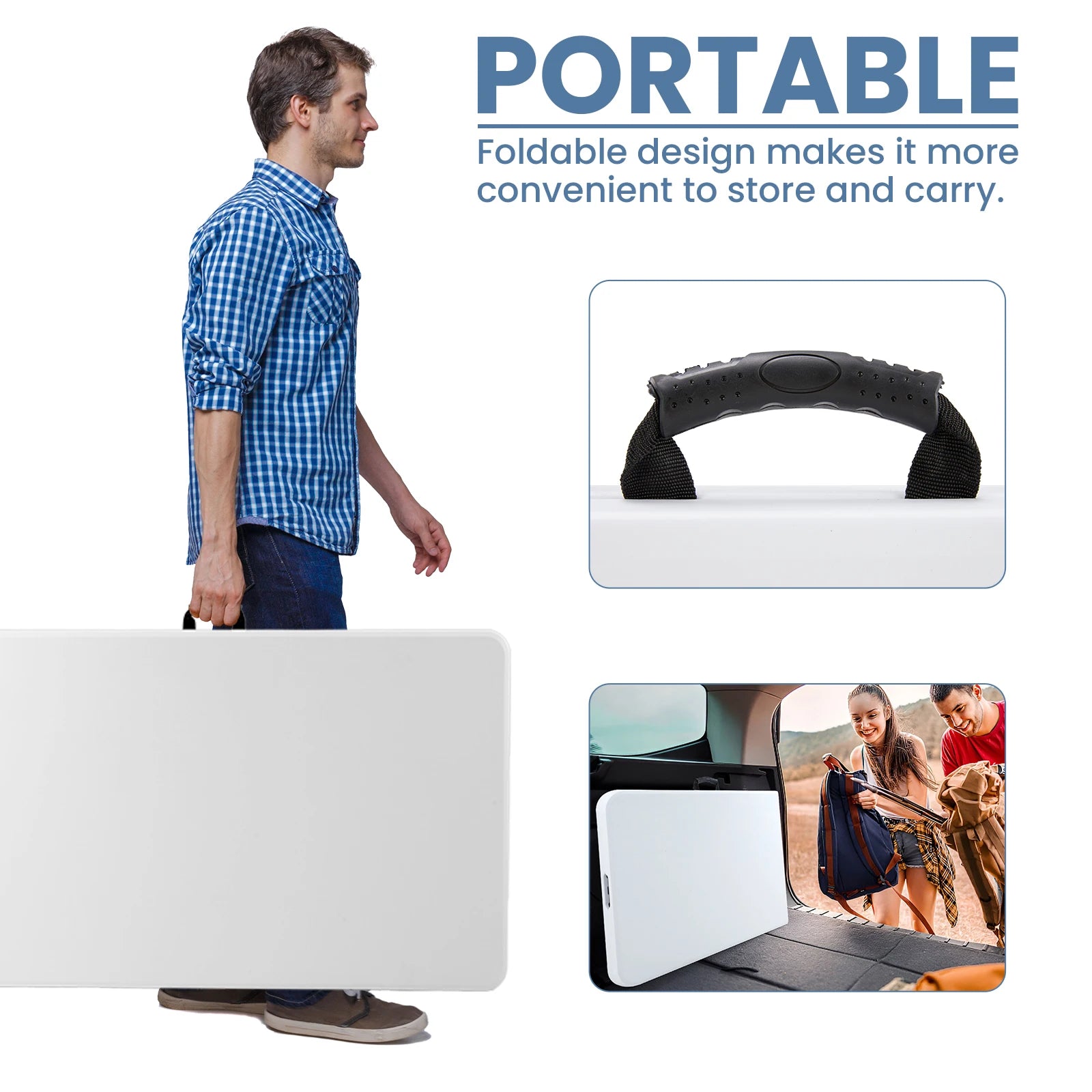 6/8 FT Portable Folding Table