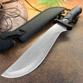 Outdoor knife with safety guard handle