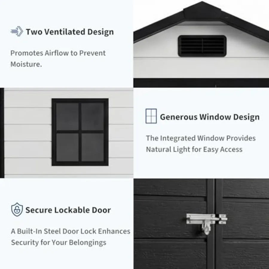 Outdoor Storage Shed with Floor