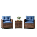 3-Pc. Wicker Furniture With Coffee Table
