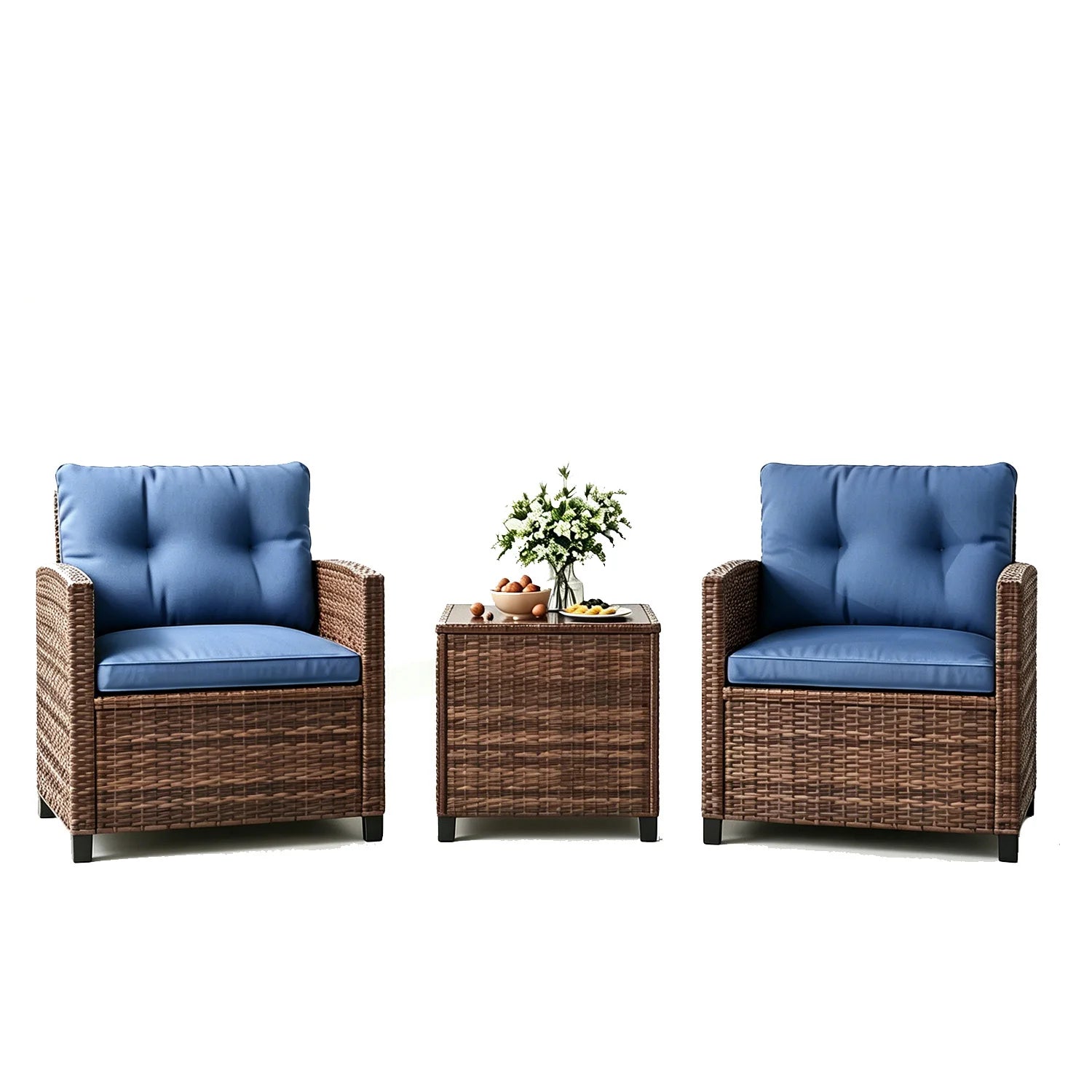 3-Pc. Wicker Furniture With Coffee Table