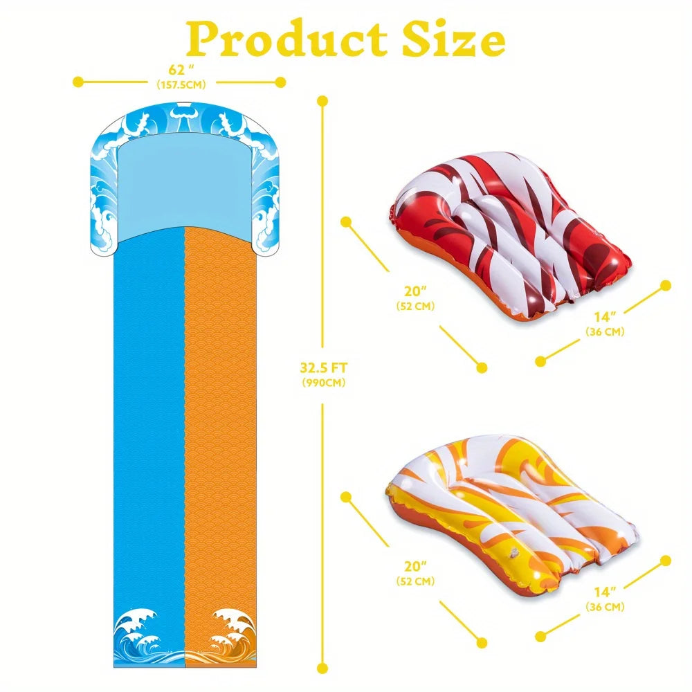 32.5ft Mega Inflatable Water Slide 2- Lanes