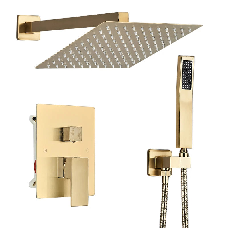 Brushed Golden Bathroom Shower Faucet