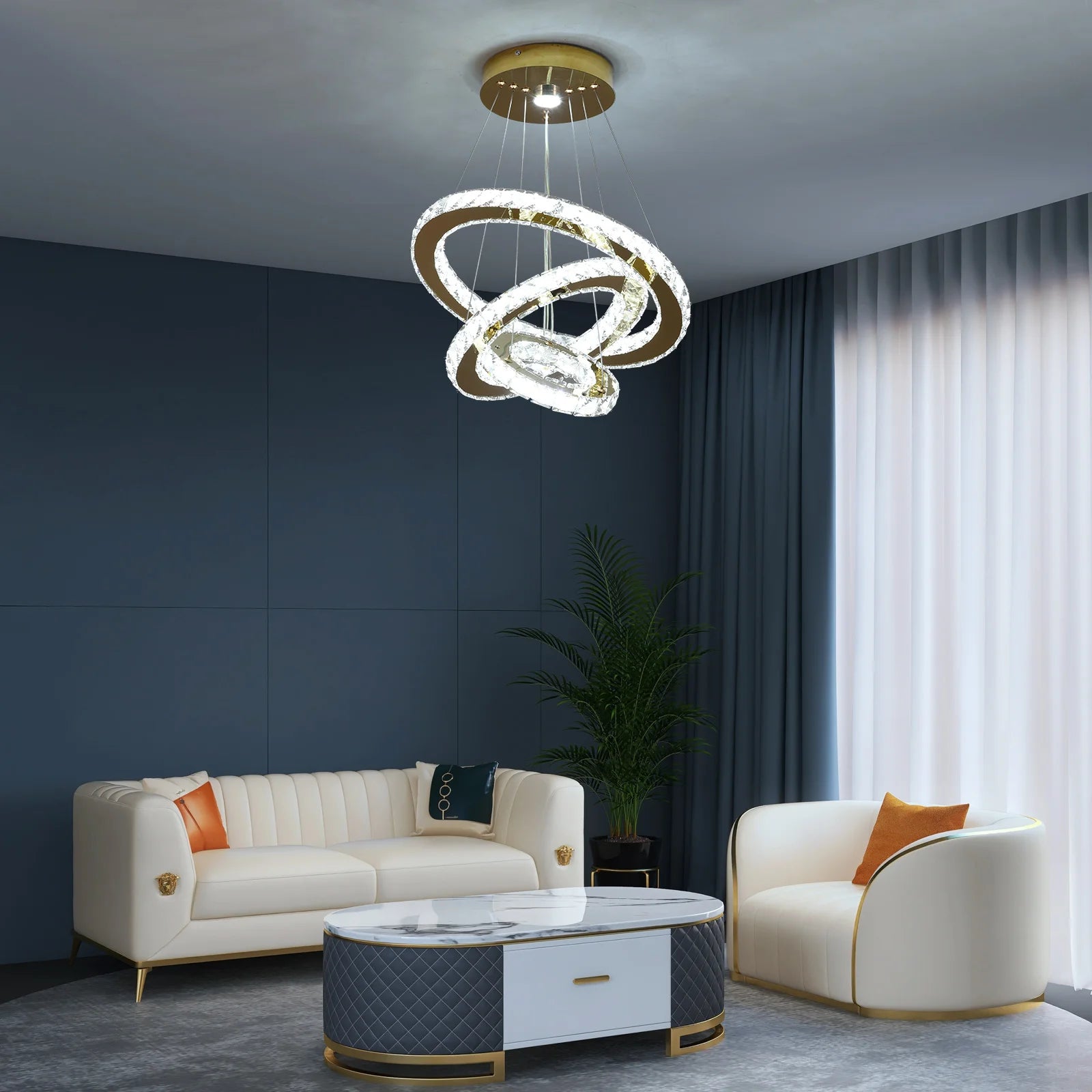 French Crystal Chandeliers Led Ceiling lamp