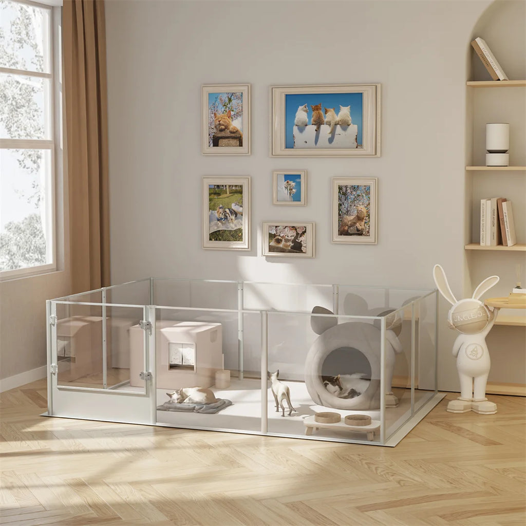 Ex-Large Clear Acrylic waterproof pet Playpen