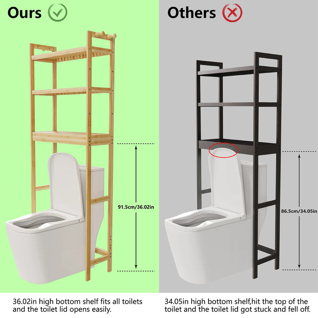 Bamboo Storage Shelf Rack
