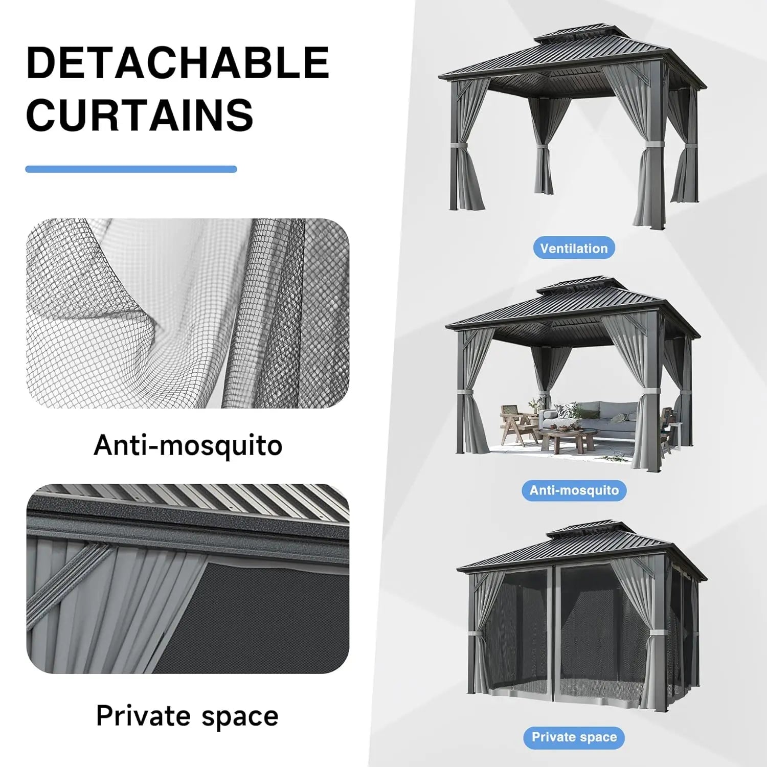 10'x12' Gazebo Hardtop Gazebo