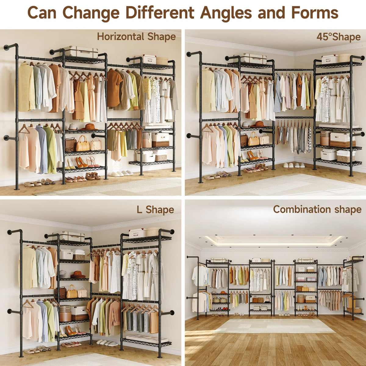 Wall Mount Pipe Clothes Rack
