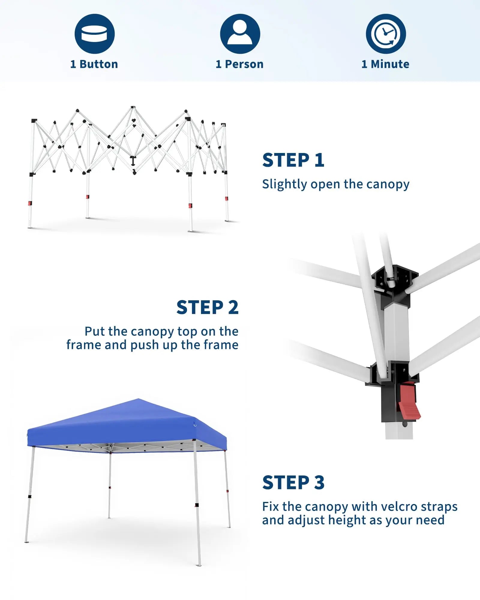 10x10 FT Pop Up Canopy With Carry Bag