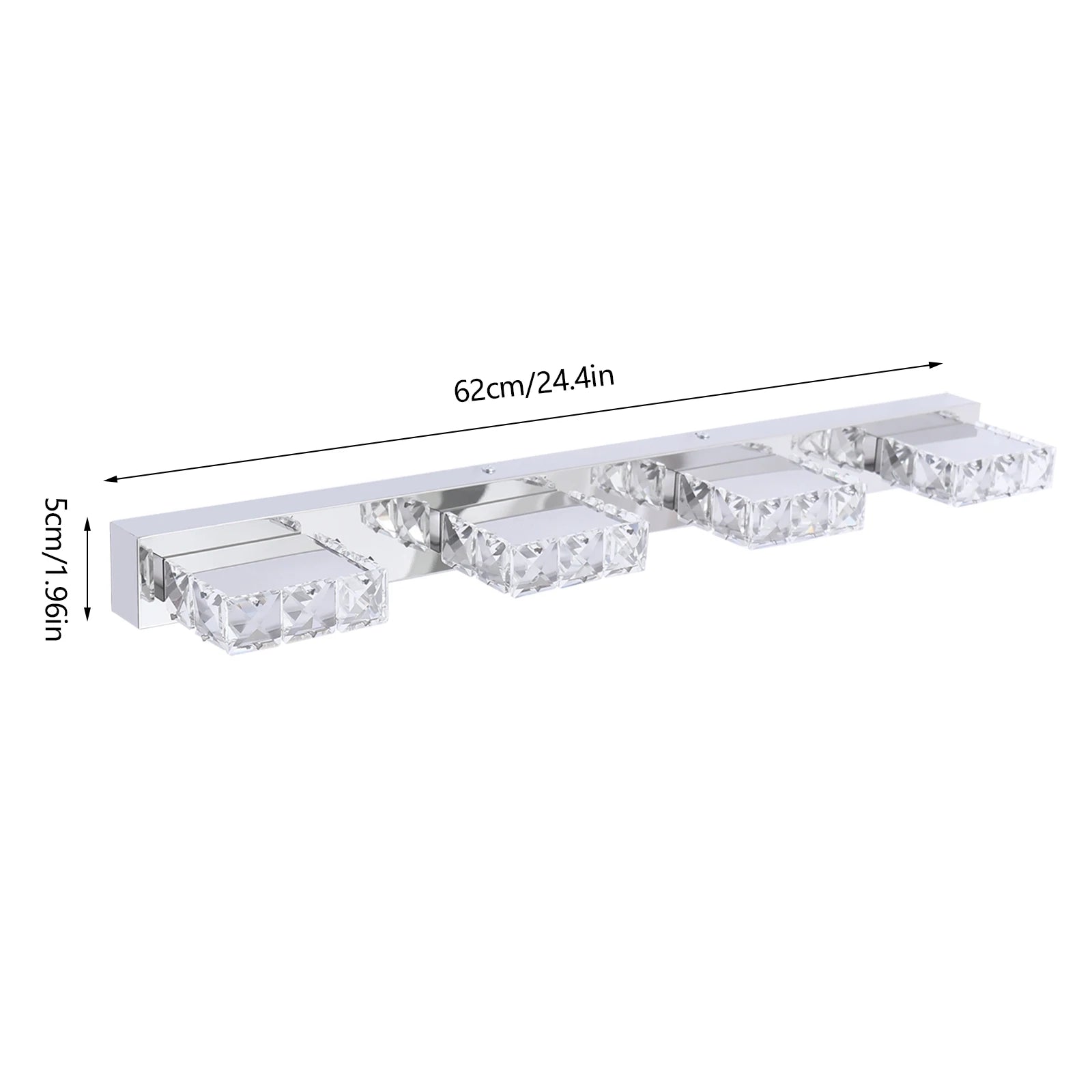 4-Head Crystal Mirror Light LED