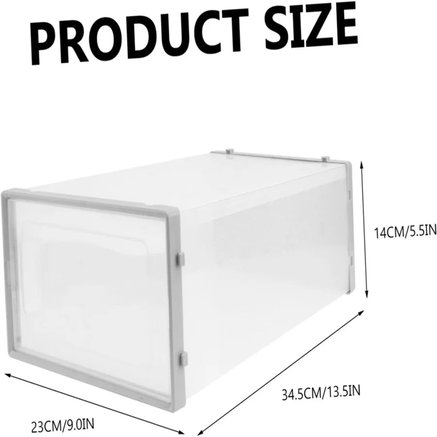 24pcs Large Stackable Plastic Shoe Storage Boxes