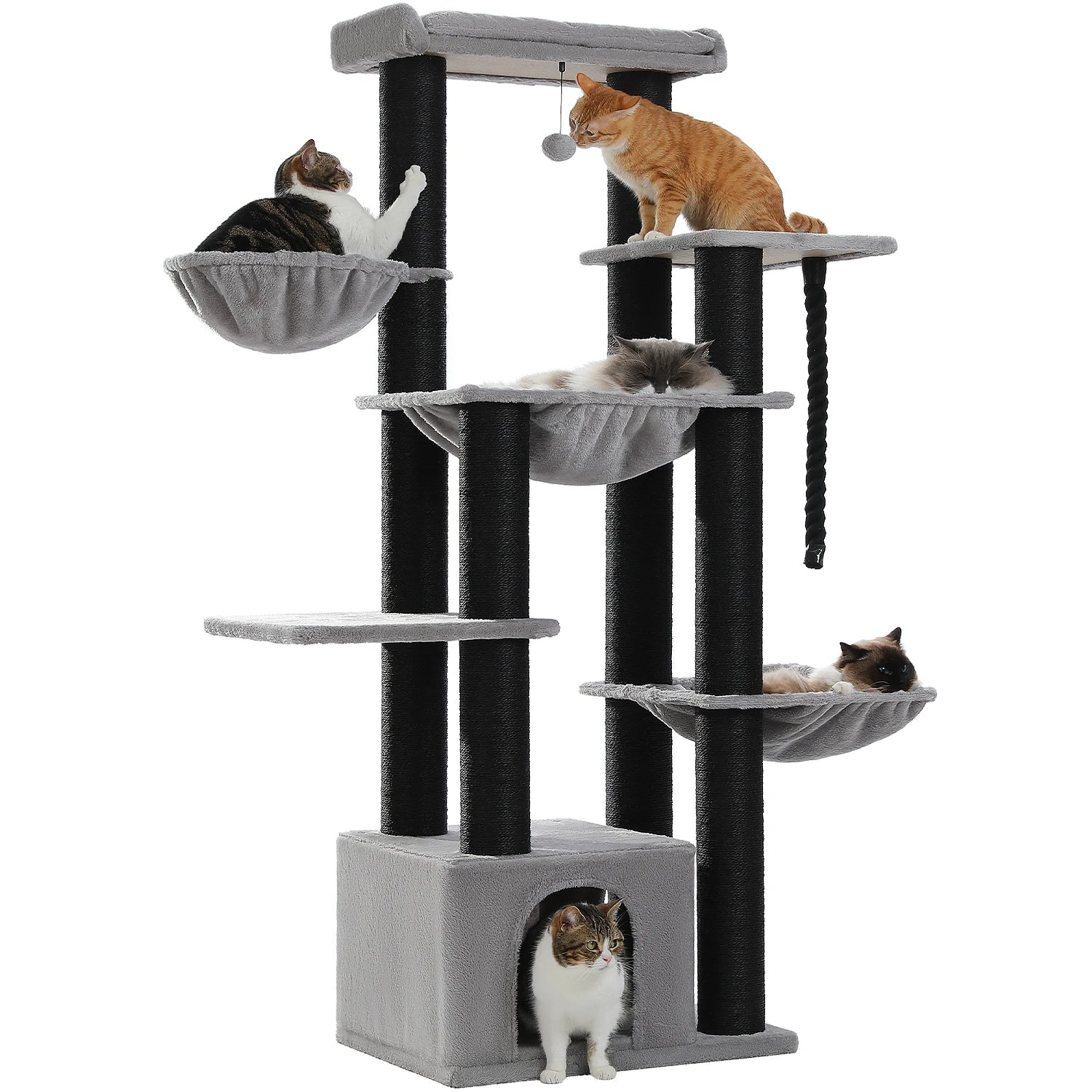 Tall Cat Tower for Indoor Adult Cats