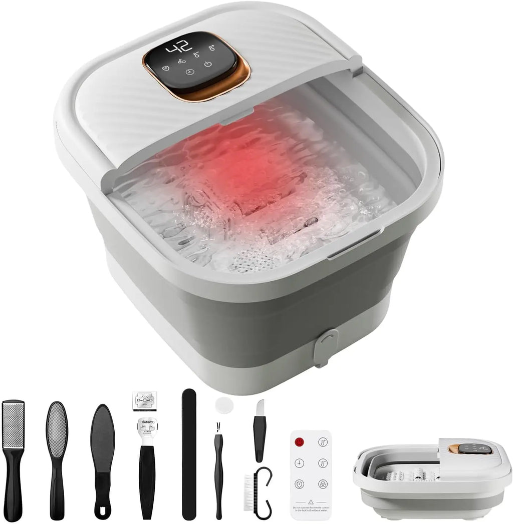 Foldable Foot Spa with Heat & Massage, Touchscreen