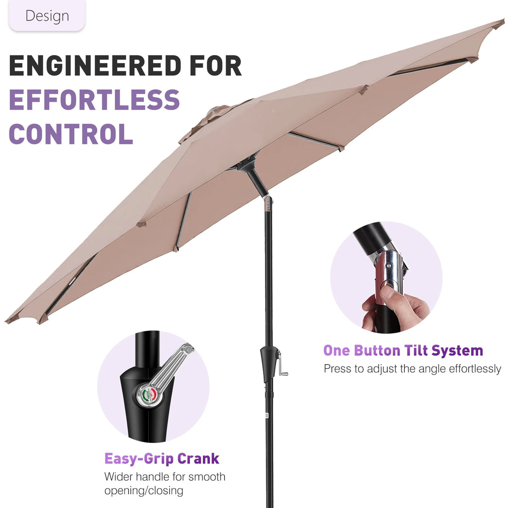 Patio Umbrella with Tilt and Crank Button