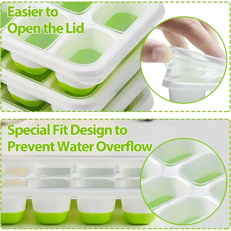 14 cube Ice Cube Tray w/Easy Release Lid