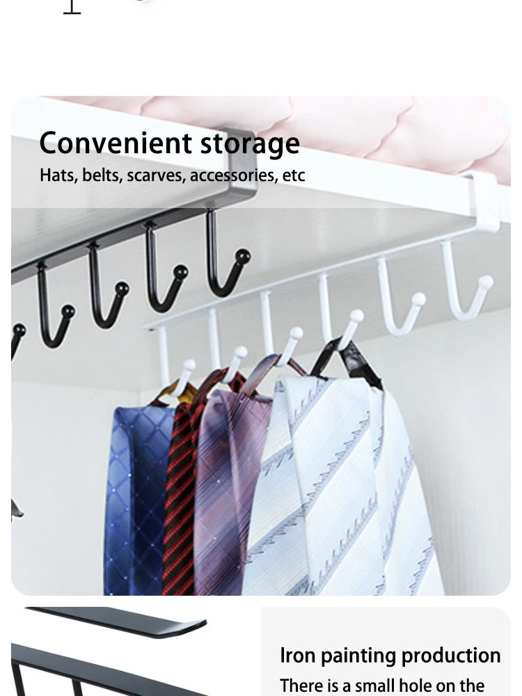 1pc 6 Hooks Storage Rack