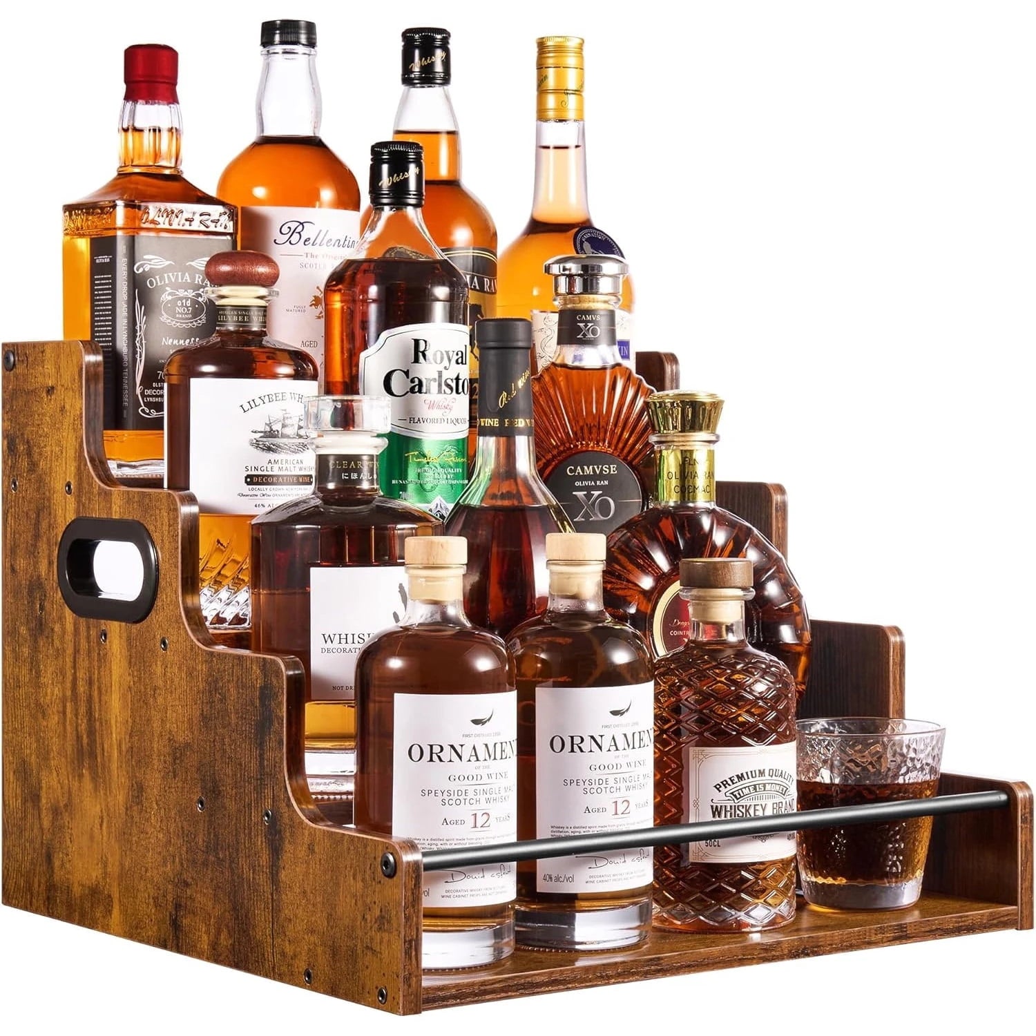Liquor Bottle Shelf, Coffee Cup/Seasoning Rack