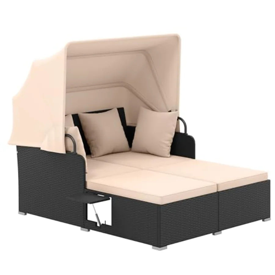 Daybed Canopy, 2 Foldable Side Tables