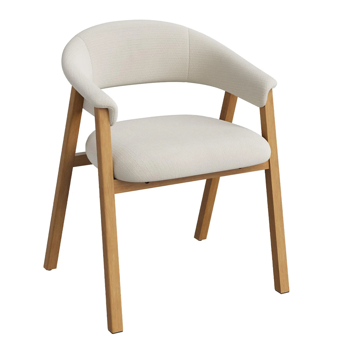 Upholstered Armchairs With Curved Back