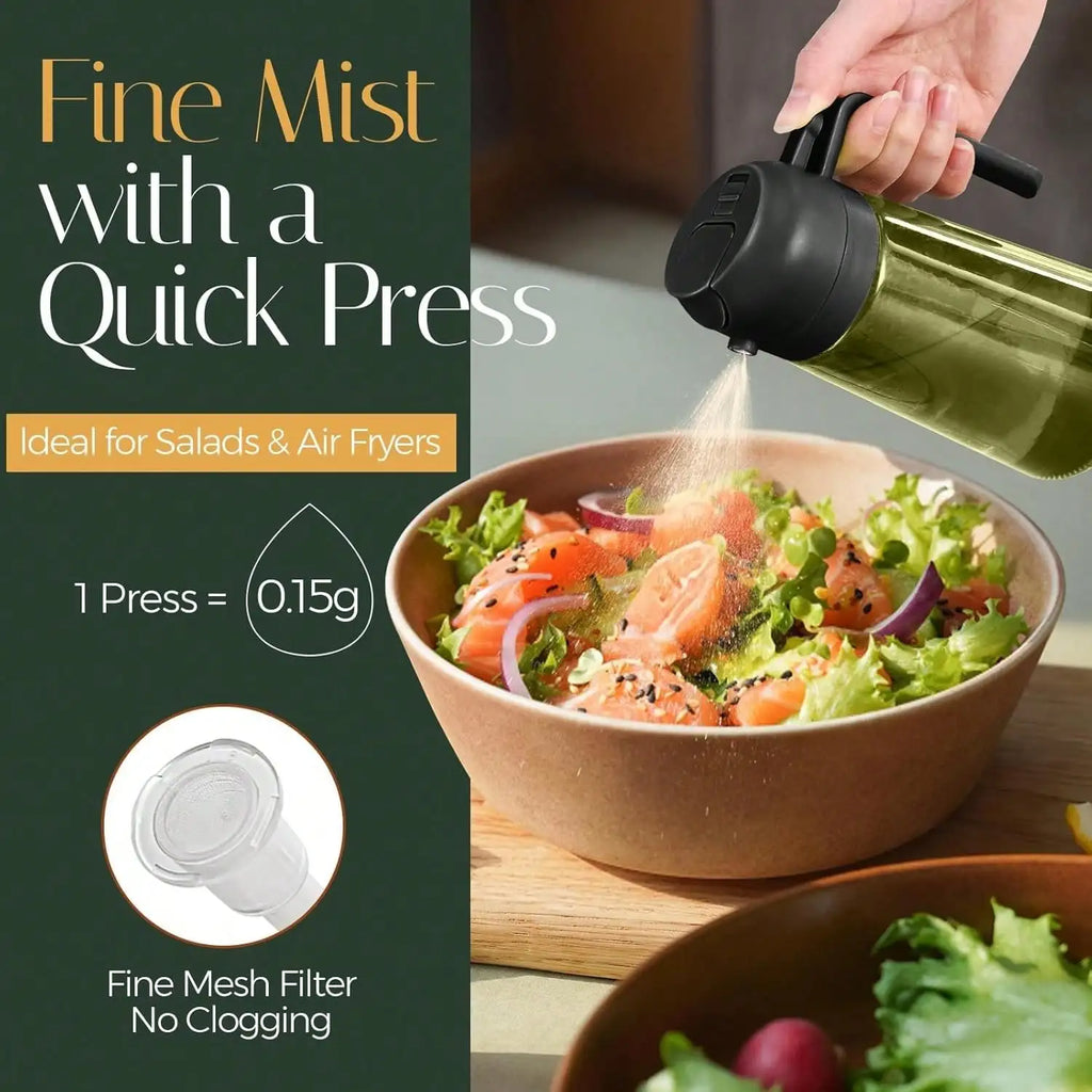 Glass Oil Dispenser 2 In 1 Spray Bottle