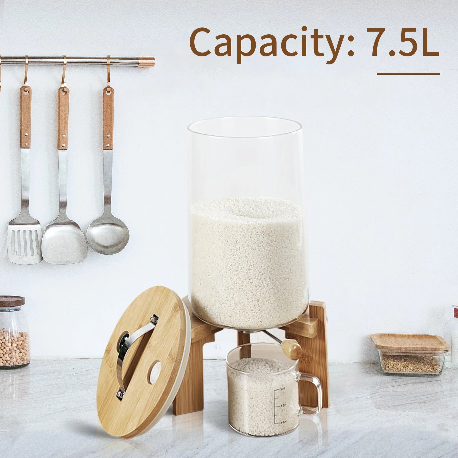 5L/7.5L Glass Food Storage dispenser