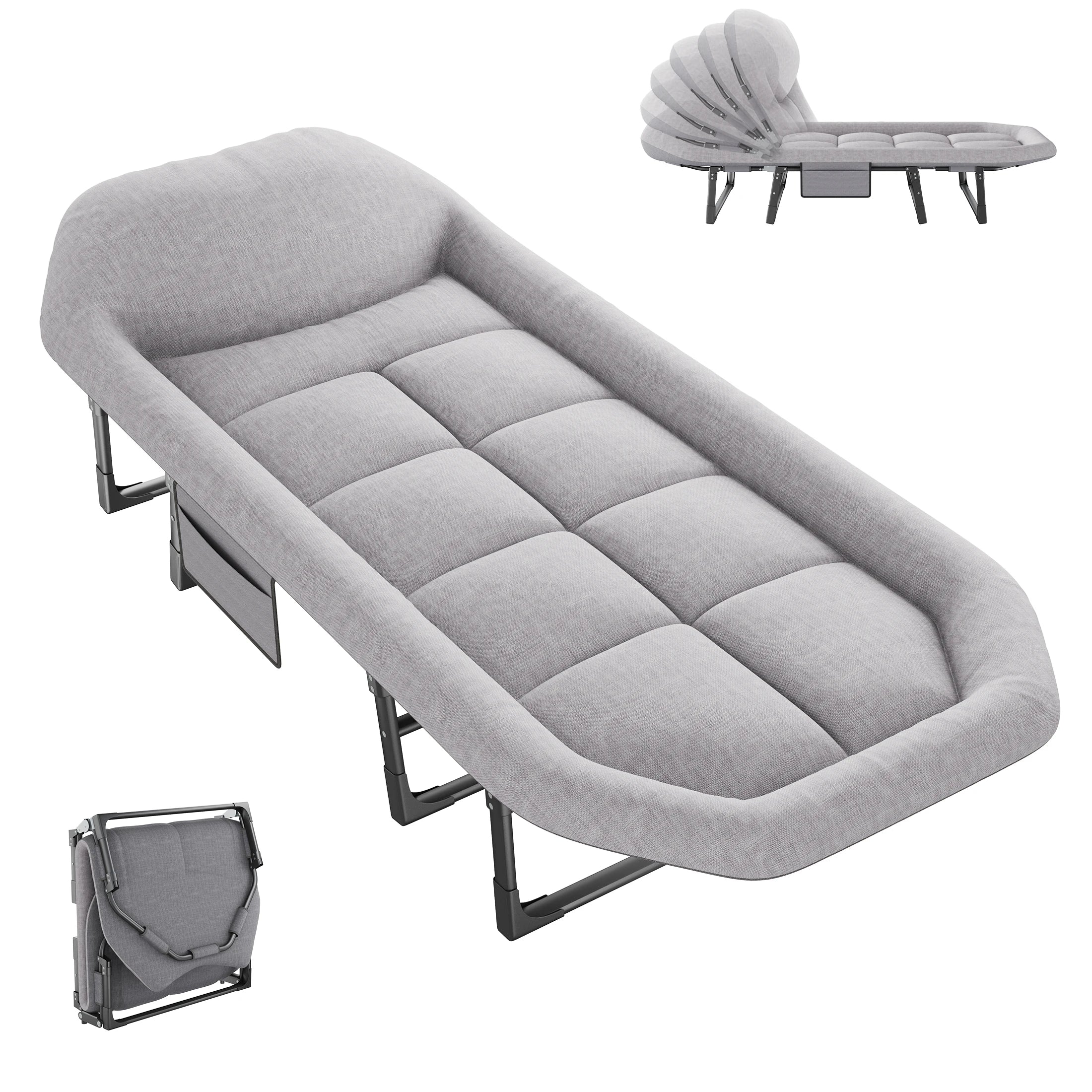 Folding Adjustable Bed/Mattress with Carry Bag