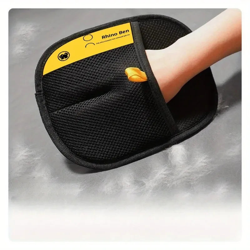 2 Pc Double Sided Pet Grooming Gloves