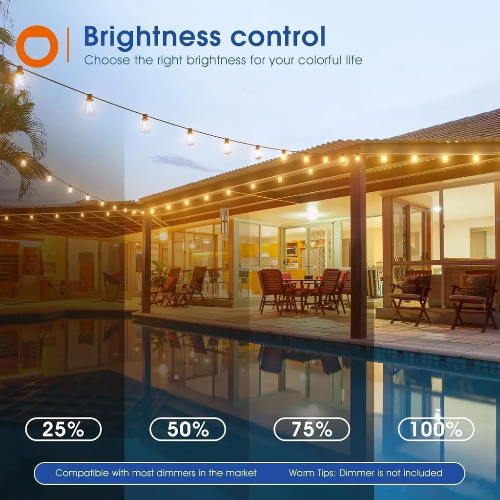150FT LED Outdoor String Lights Waterproof