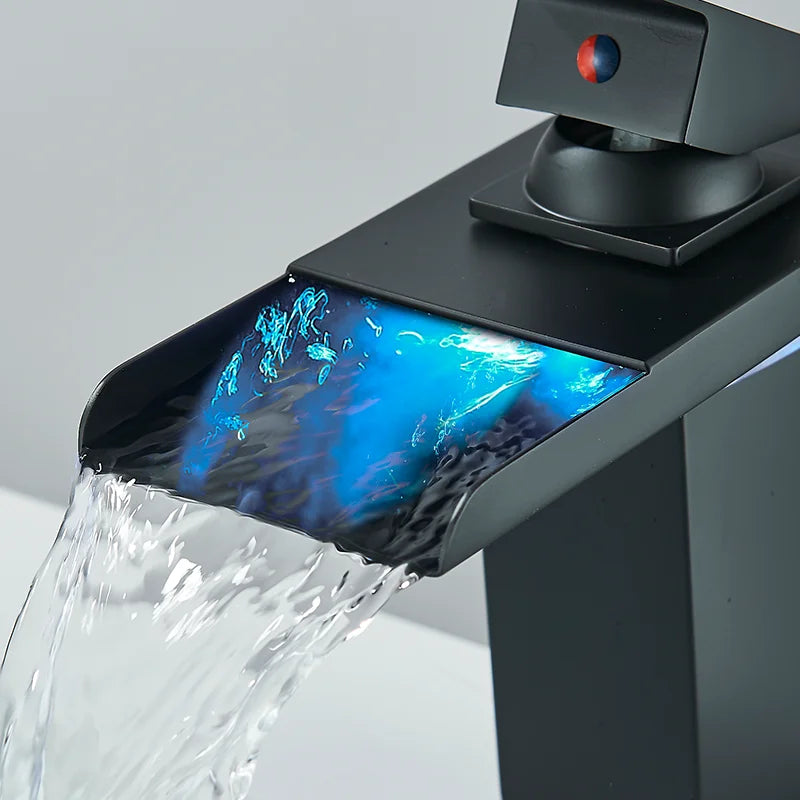 Black LED Bathroom  Faucet